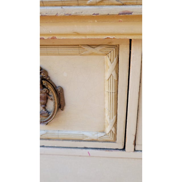 Beige Find Antique Dresser With Ornate Lilly of the Valley Door Knobs For Sale - Image 8 of 12
