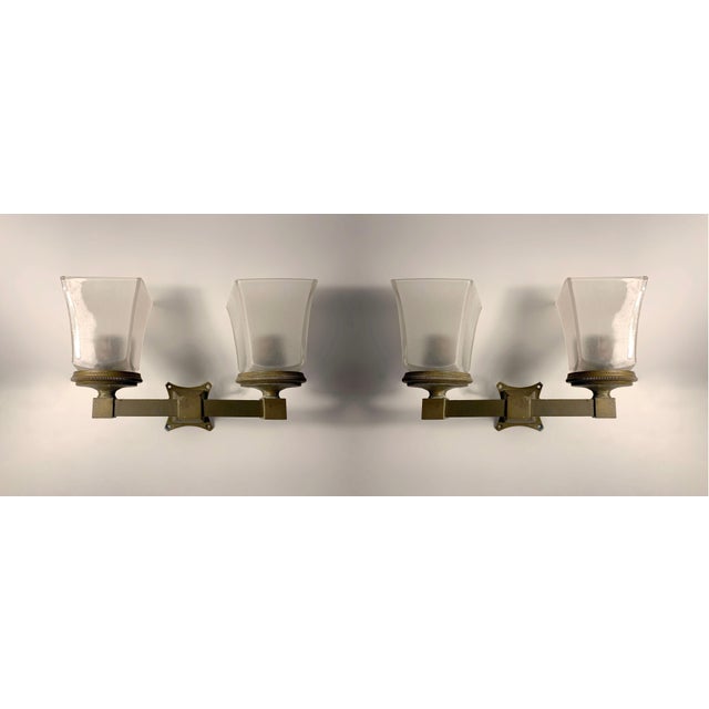 Early Pair of Pullman Train Antique Sconces salvaged from an early train car. Uncertain to exact date. Dimensions listed...