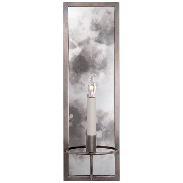 Regent Rectangular Sconce in Antique Nickel Designer: Niermann Weeks Height: 17.5" Extension: 3.25" Backplate: 5.5" x...
