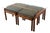 Glass Coffee Table and 4 Nesting Stools in Teak Attributed to Jorgen Baekmark - 6 Pieces For Sale