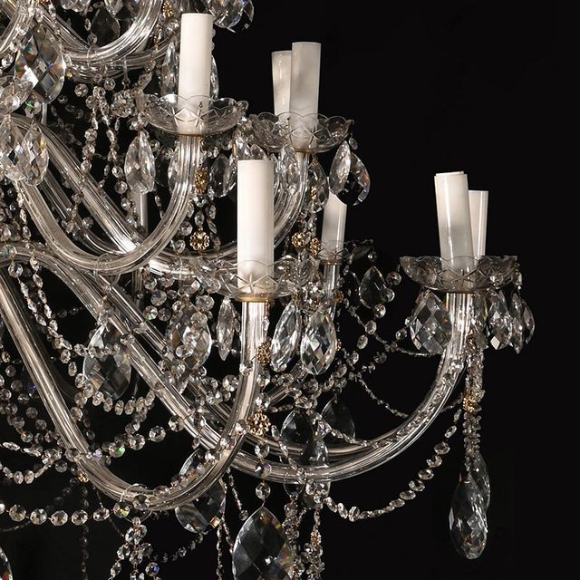 Glass Thirty-Eight Light Chandelier, 1950s For Sale - Image 7 of 10