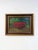 This antique oil painting presents a classic still life composition, featuring a glass bowl overflowing with ripe red...