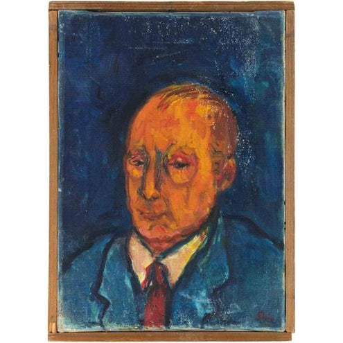 1960s Sirio Pellegrini, Self Portrait, Oil Painting, 1969 For Sale - Image 5 of 5