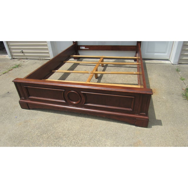 Item: Ethan Allen Queen Bed Details: Cherry Great Designer Look/Quality Piece Paneled Bed Townhouse Collection Signed...