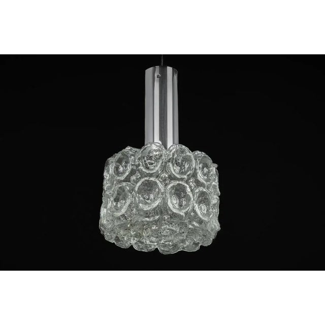 Silver Glass and Chrome Pendant by Helena Tynell for Limburg, Germany, 1970s For Sale - Image 8 of 13