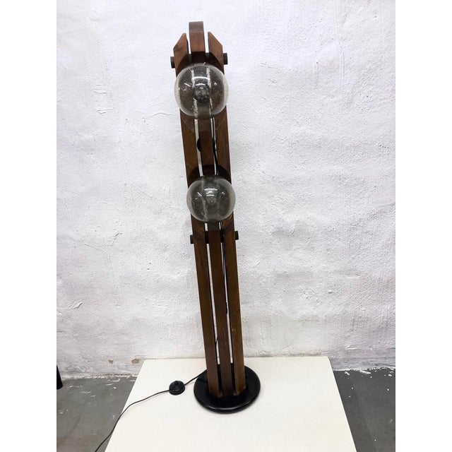 Floor Lamp in Wood and Glass from Temde, 1970s For Sale - Image 9 of 15