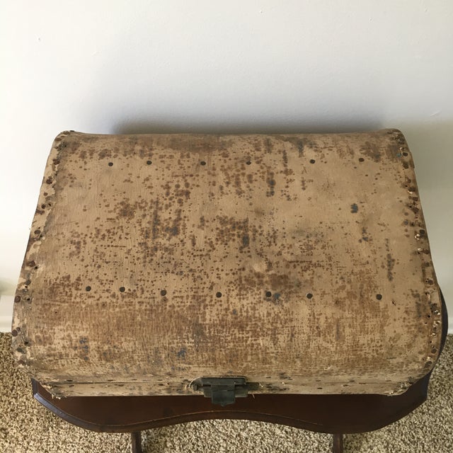 Late 19th Century Small Primitive Wood Storage Chest Side Table For Sale - Image 11 of 12