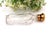 Glass Perfume Bottle with Gold Lid For Sale - Image 4 of 6