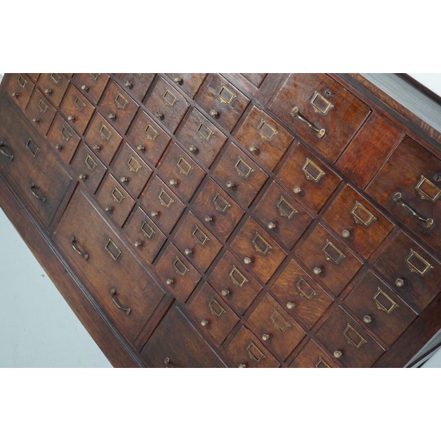 Large French Oak Notary Apothecary Cabinet, 1920s-1930s For Sale - Image 9 of 18