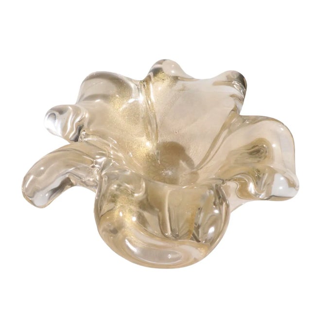 Gold Murano Aventurine Bowl by Seguso C 1950/1960's For Sale - Image 8 of 13