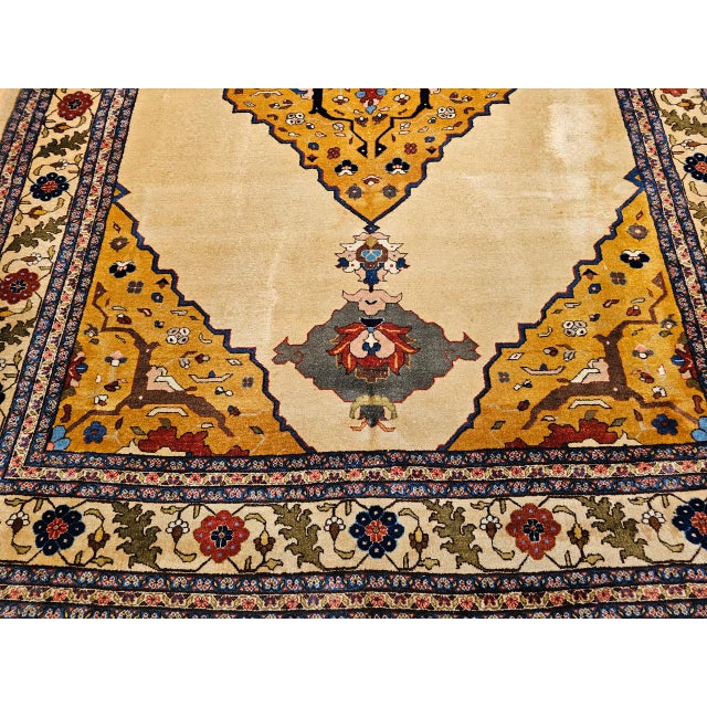 Vintage Indian Agra Carpet, Handwoven Wool Pile, Open Field Design, 8' x 11' For Sale - Image 15 of 18