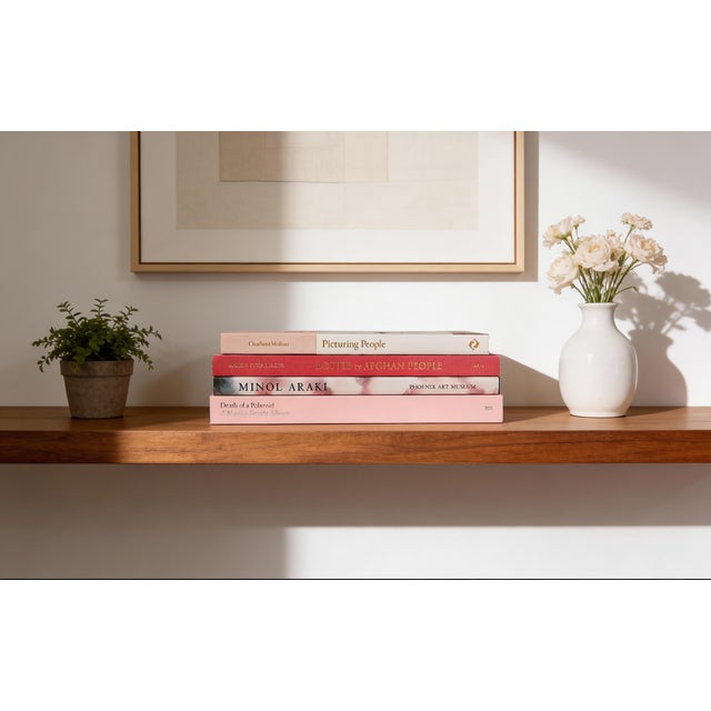 Modern Decorative Books - Blush Arts Coffee Table Stack - 4 Pink Books For Sale - Image 3 of 3