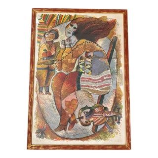 Theo Tobiasse “Sarah” — 1984 Framed Limited-Edition Lithograph For Sale