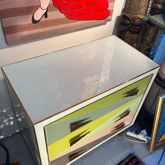 Art Deco Jonathan Adler 3 Drawer Harlequin Chest For Sale - Image 3 of 12