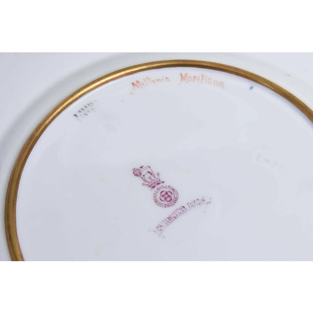 Set of 12 Orchid Presentation Plates, Ornate and Gilded For Sale In West Palm - Image 6 of 11