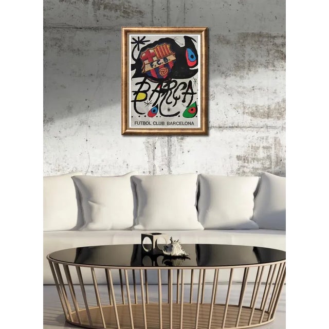 Joan Miro, Football Club Barcelona, 75th Anniversary (1899-1974), 1974, Lithograph, Framed For Sale - Image 3 of 5