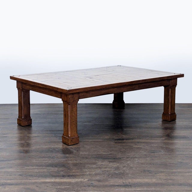 Rustic Rustic Wood Coffee Table For Sale - Image 3 of 6