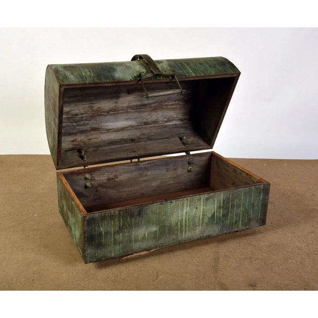 Lorenzo Burchiellaro 1960s Lorenzo Burchiellaro Metal Trunk For Sale - Image 4 of 7