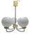 Vintage Pendant Light in Brass and Glass, Poland, 1970s For Sale