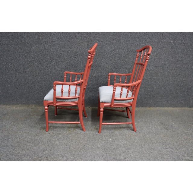 Pair of Thomasville-Attributed Windsor Armchairs For Sale - Image 10 of 11