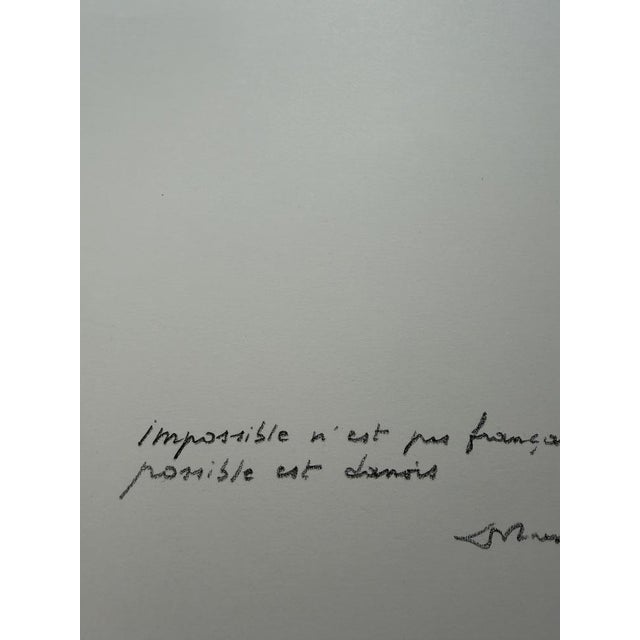 Impossible n'est pas francais, possible est danois Exhibition Poster by Christian Dotremont For Sale - Image 3 of 6