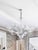 1980s Custom Contemporary Italian 8-Arm Seeded Murano Glass Chandelier With Silver Accents For Sale - Image 5 of 10