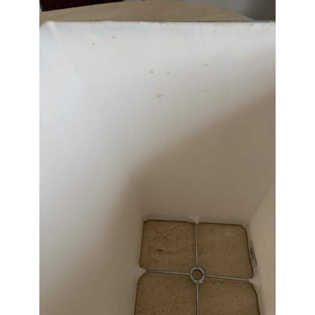 Stiffel 1960s Silk Tapered Sloped Square Transitional Traditional Lamp Shade For Sale - Image 17 of 18