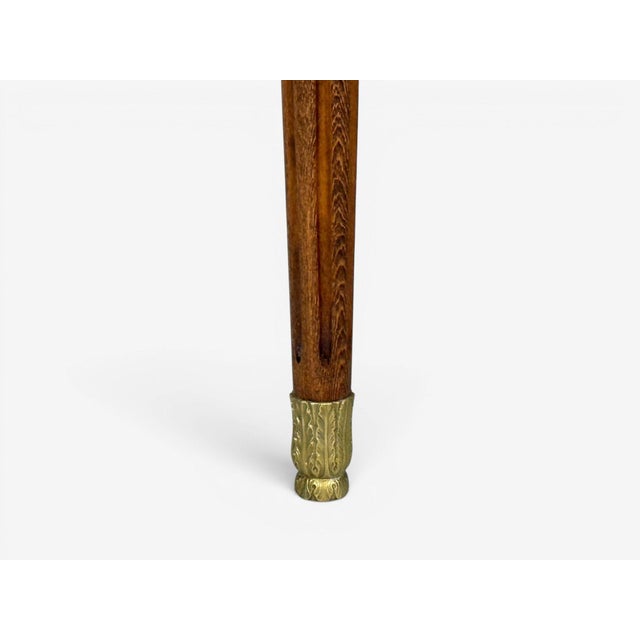 Louis XVI Style, Writing Desk, Bookmatched Walnut, Bronze, France, 1920s For Sale - Image 9 of 11