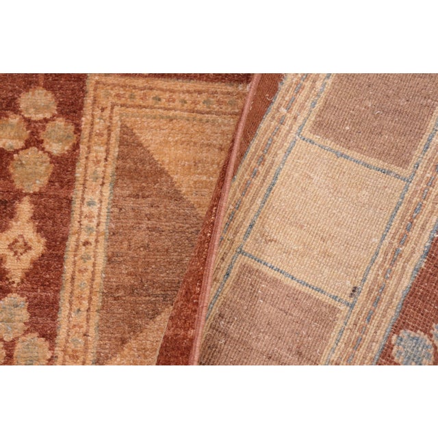Tan Classic Ziegler Brown Tan Hand-Knotted Wool Rug - 5'10'' X 8'10'' For Sale - Image 8 of 8