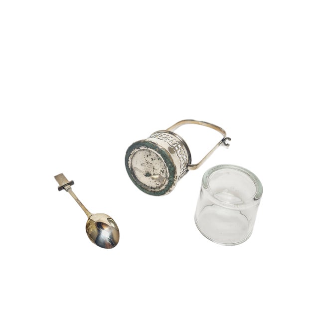 Art Deco Confiturer Jar with Spoon, 1930s, Set of 2 For Sale - Image 10 of 12