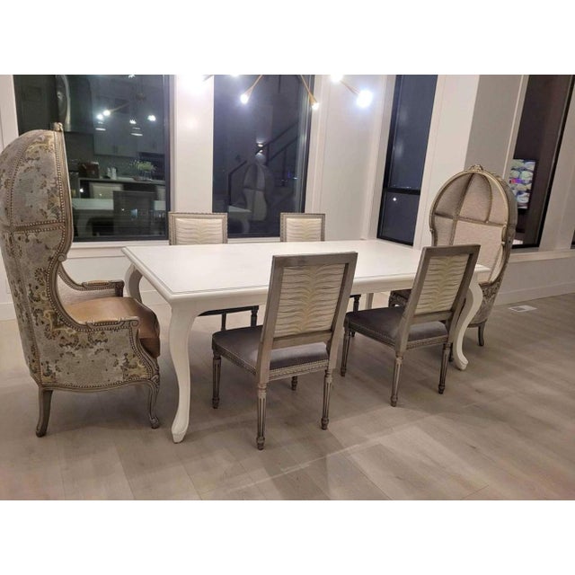 Bespoke Massoud Louis XVI Style Modern Side Chairs - Set of Four For Sale - Image 10 of 11