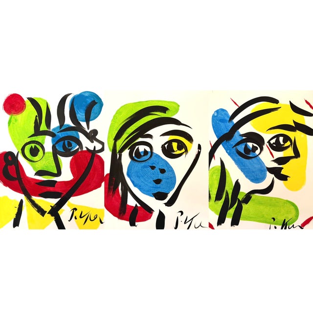 Peter Keil Paintings, Unframed, Set of Three For Sale In Tampa - Image 6 of 6