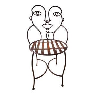 1970s Vintage John Risley Style Face Chair For Sale