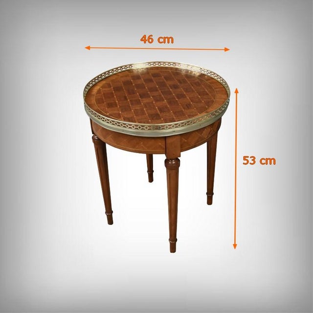Small Marquetry Hot Water Bottle Table, 20th Century For Sale - Image 13 of 14