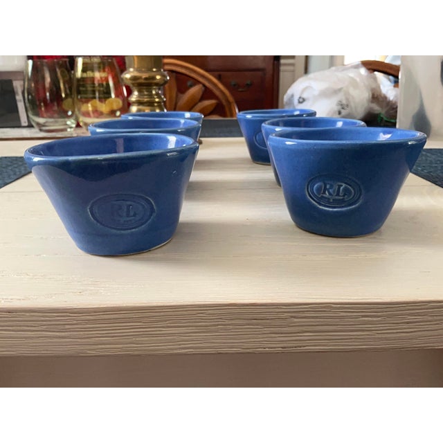 Rustic Six Ralph Lauren Rl 67 Rustic Blue Dessert/Fruit Bowls For Sale - Image 3 of 7