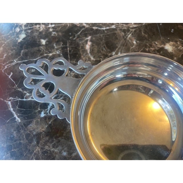 Lunt Silverplate Porringer Bowl. Artist marking tag with logo.