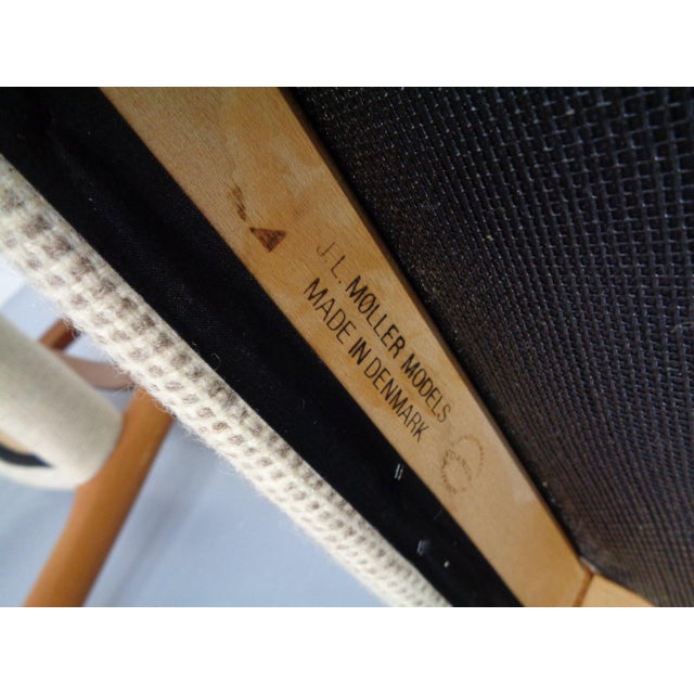 Vintage Danish 85 Dining Chairs in Teak and Wool by Niels Otto Møller for J.L. Møllers, 1960s, Set of 4 For Sale - Image 4 of 14