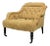 French 19th Century Tufted Suede Armchair With Purple Buttons For Sale