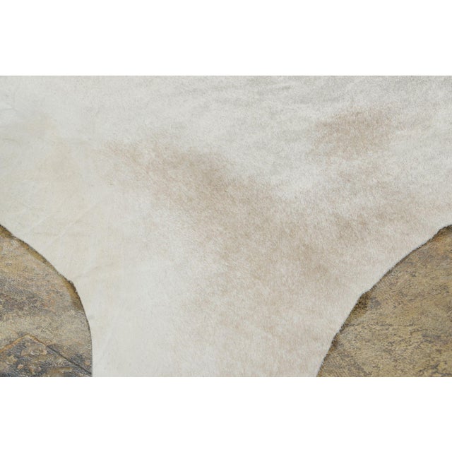 Cream Rug & Kilim’s Contemporary Cowhide in Cream Hues and Gray Accents For Sale - Image 8 of 9