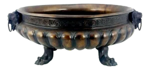 Greco Roman Bronze Lions Foot Planter