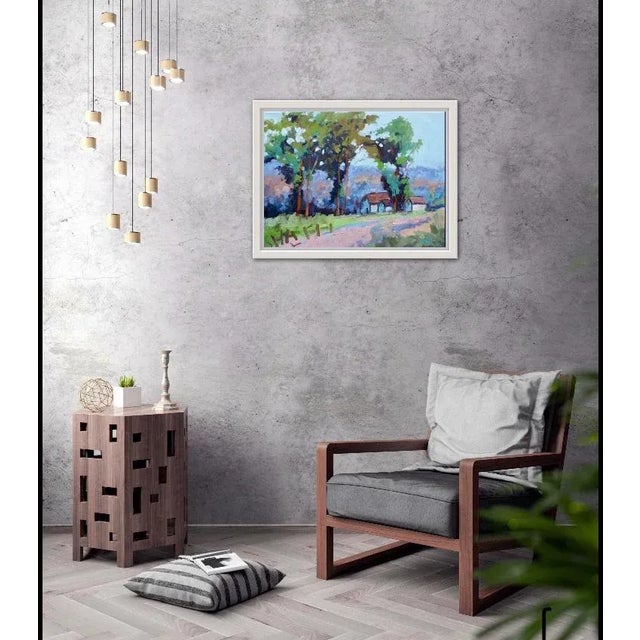 Textile Modern Impressionist Landscape Oil Painting For Sale - Image 7 of 12