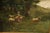 Large Antique Oil Painting of Sheep and Shepherdess in Antique Giltwood Frame For Sale In Atlanta - Image 6 of 10