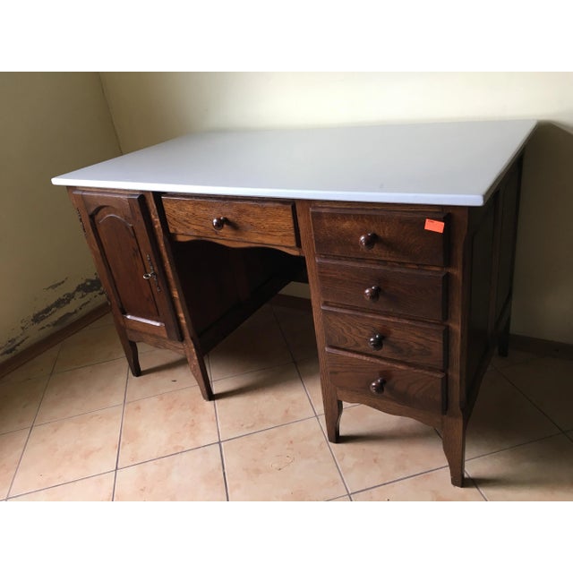Oak Desk, 1970s For Sale - Image 13 of 13