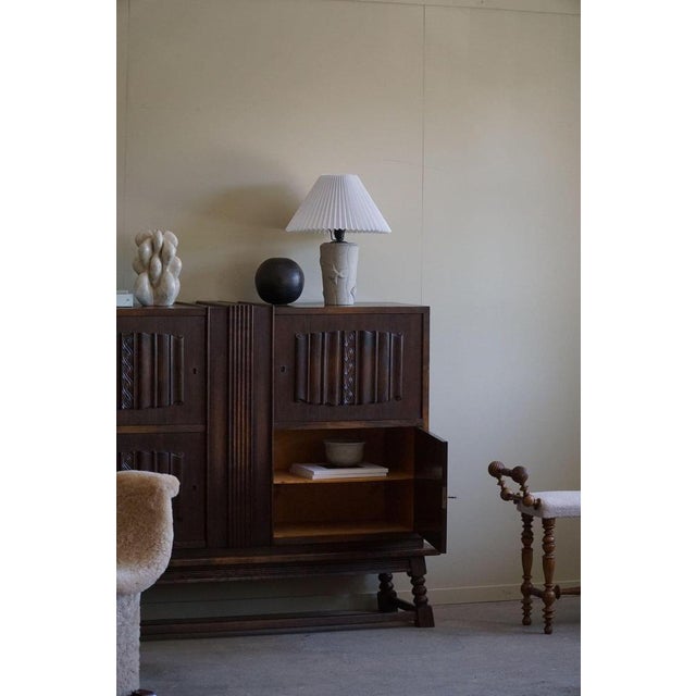 Vintage French Modern Table Lamp in Stone with Fish Motifs, 1970s For Sale - Image 15 of 18