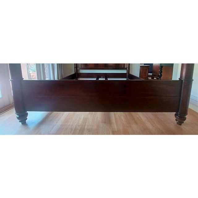2000 - 2009 Mahogany Canopy Georgian Bed King by Baker Furniture / Milling Road For Sale - Image 5 of 12