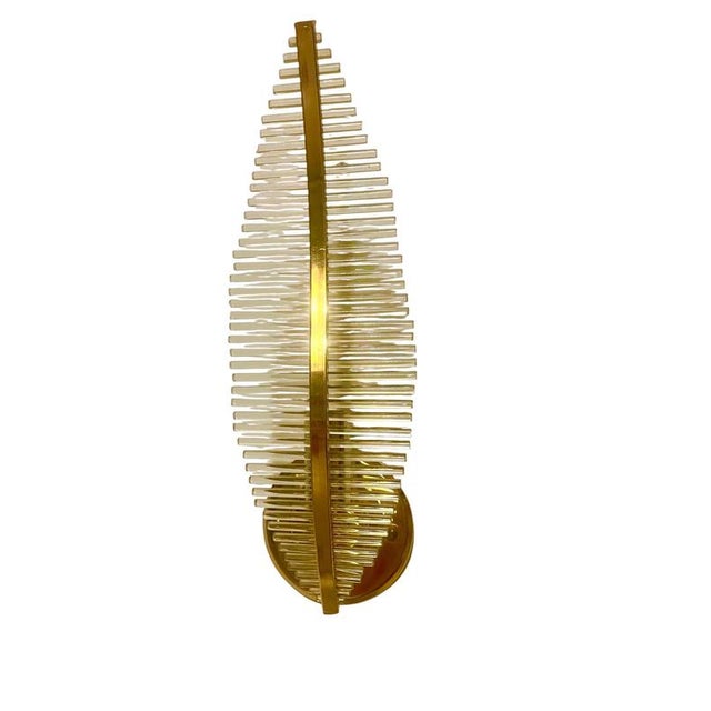 Glass Wall Lights by Gaetano Sciolari, 1980, Set of 2 For Sale - Image 3 of 7