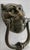 Large Vintage Bronze Leopard Head Door Knocker, Circa 1940 For Sale - Image 4 of 11