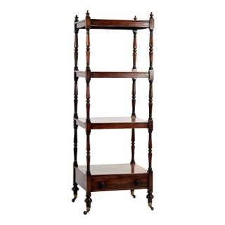 Antique British Colonial Four Tiered Stand or Etagere For Sale