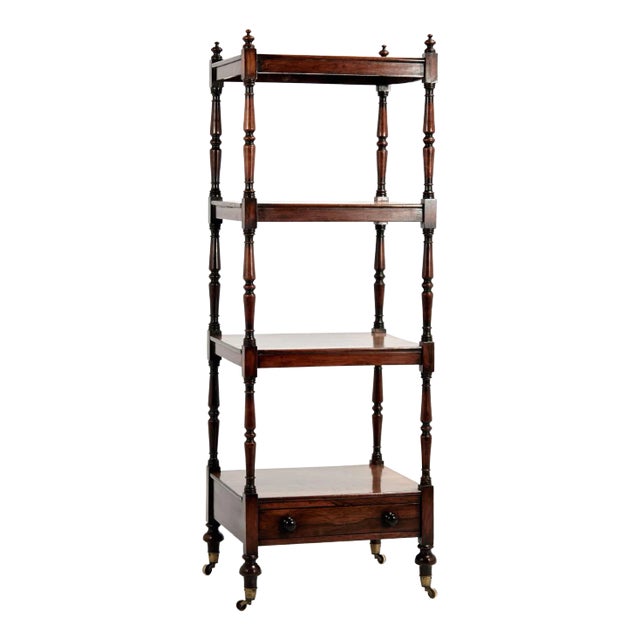 Antique British Colonial Four Tiered Stand or Etagere For Sale