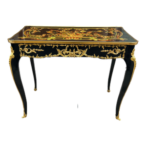 1960s Marquetry Little Desk Table